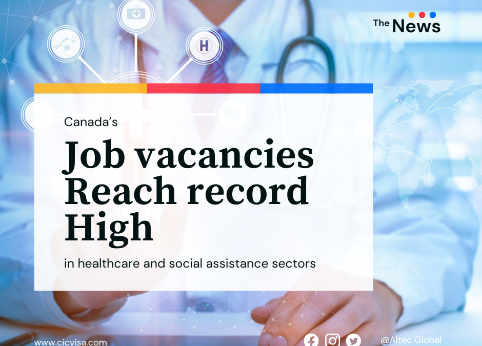 Canada’s job vacancies reach record high in healthcare and social assistance sectors