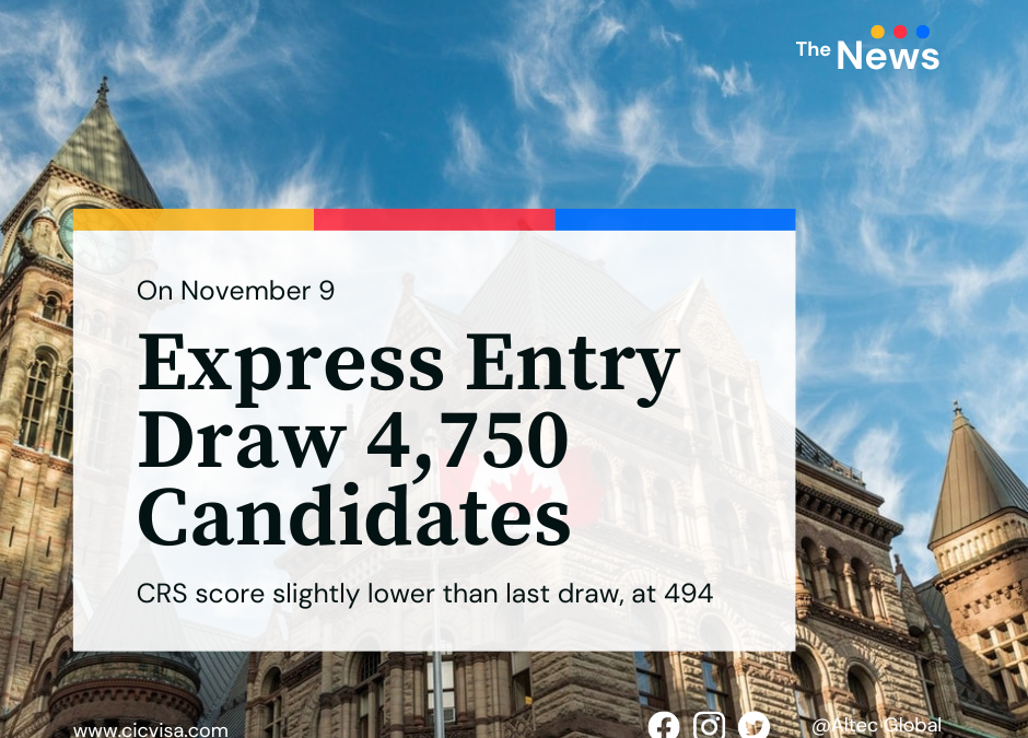 Canada invites 4,750 candidates in latest Express Entry draw