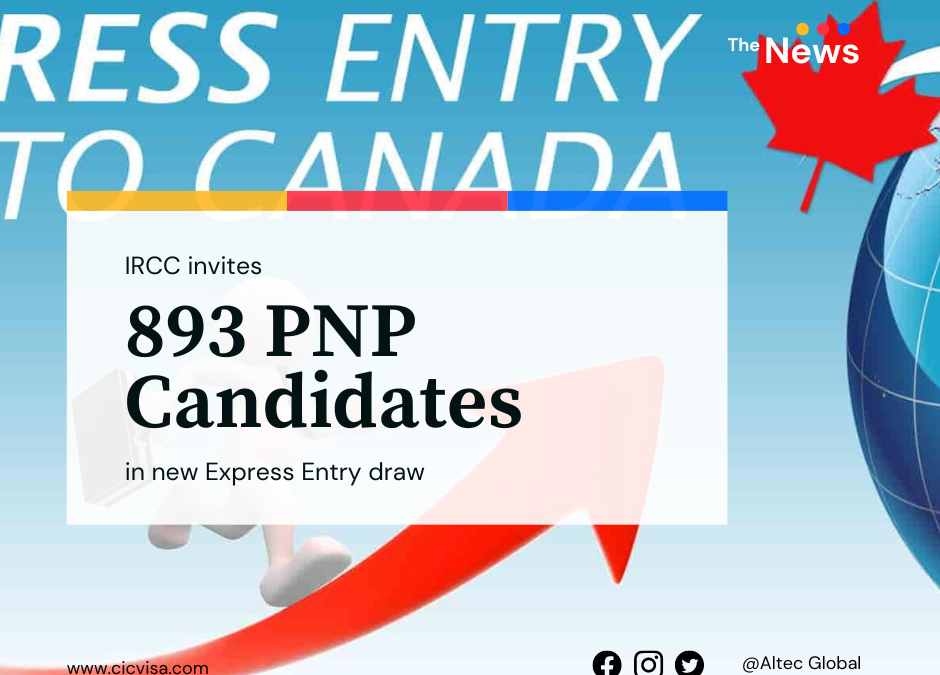 IRCC invites 893 PNP candidates in new Express Entry draw