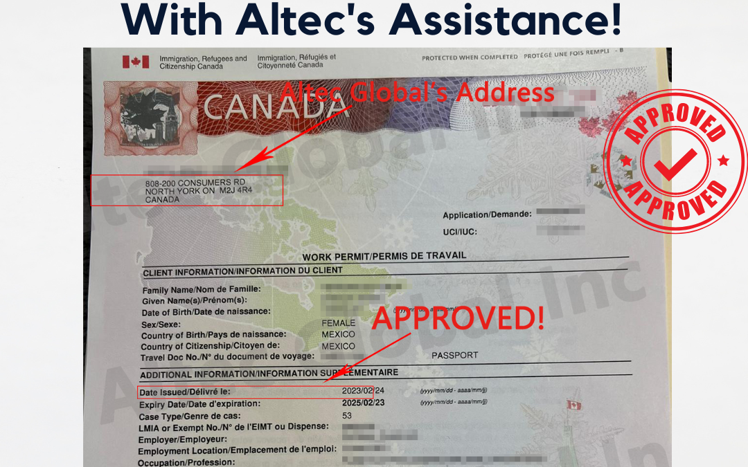 Successful case: Work permit Approved with Altec Global Assisstance!