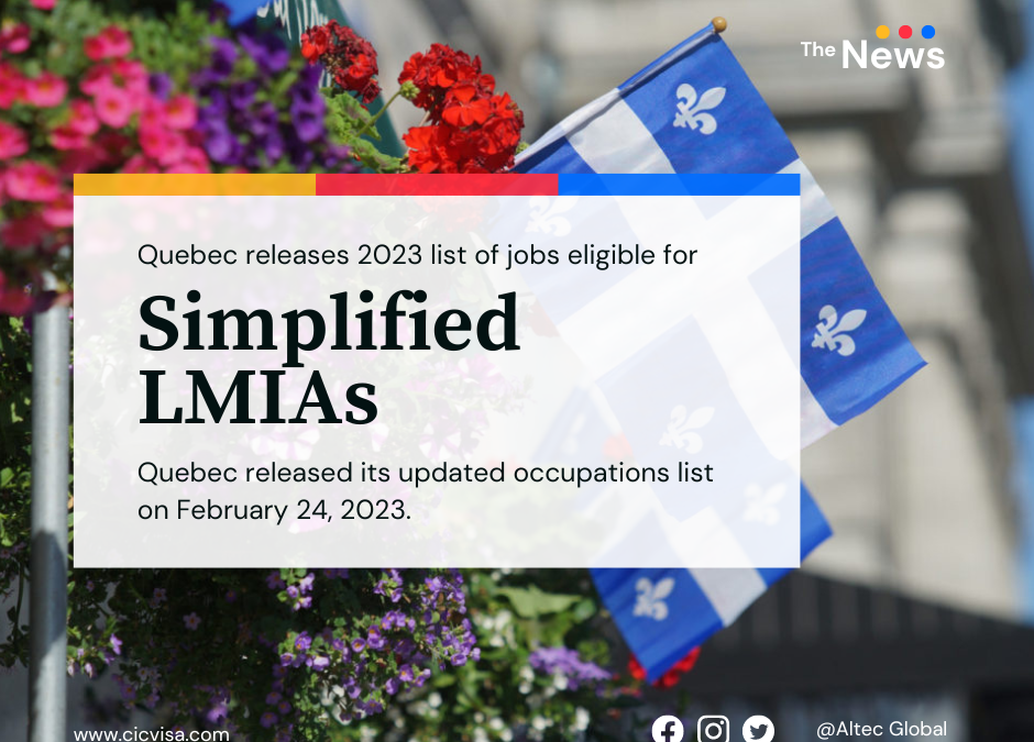 Quebec releases 2023 list of jobs eligible for simplified LMIAs