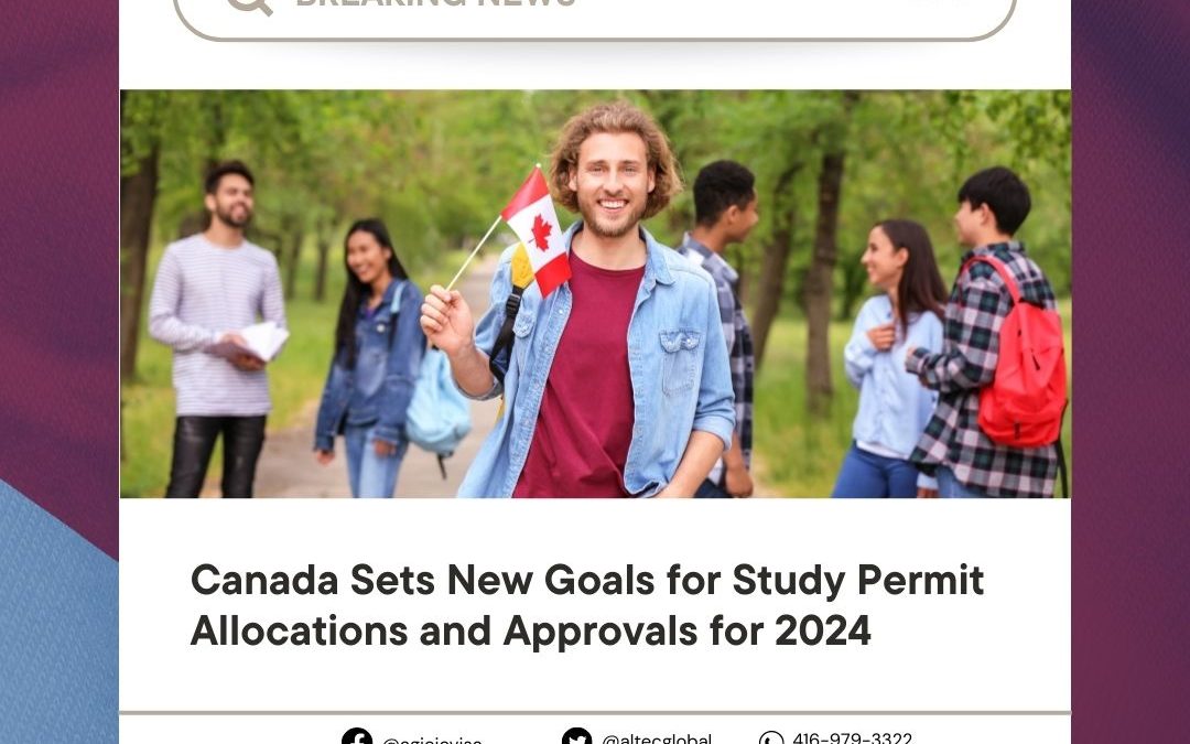 Canada Sets New Goals for Study Permit Allocations and Approvals for 2024