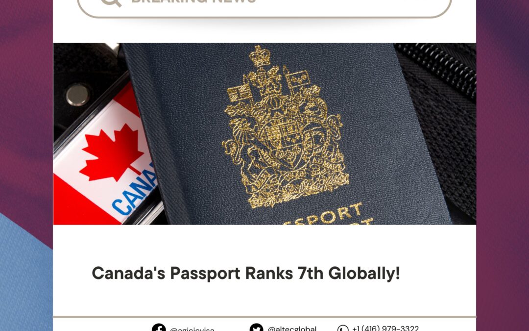 Breaking News | 🌍 Canada’s Passport Ranks 7th Globally! 🇨🇦