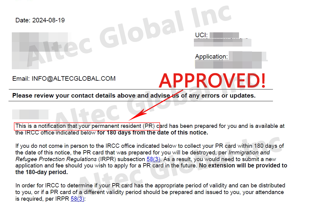 Successful case: PR application approved with Altec’s Assistance!