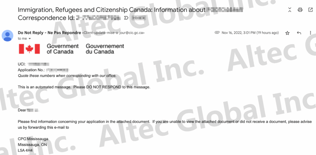 20221116 A Spouse Sponsorship Application Approved with Altec Assistance
