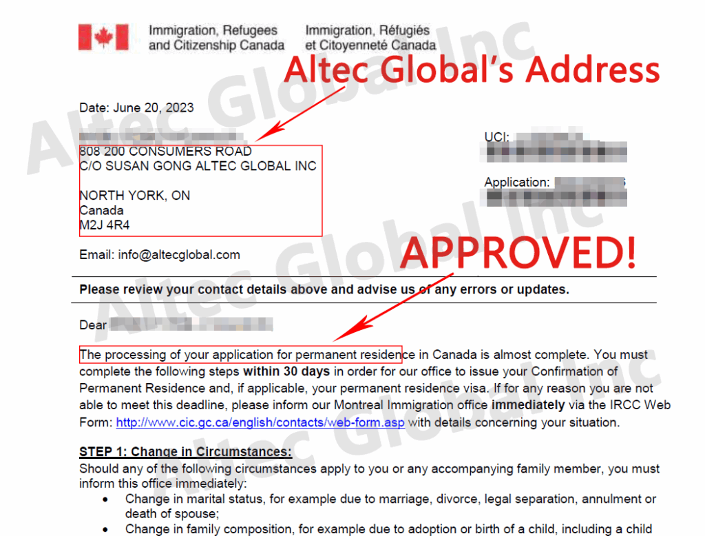 20230622 A Start Up Visa Application Approved with Altec Assistance in Just 30 Months