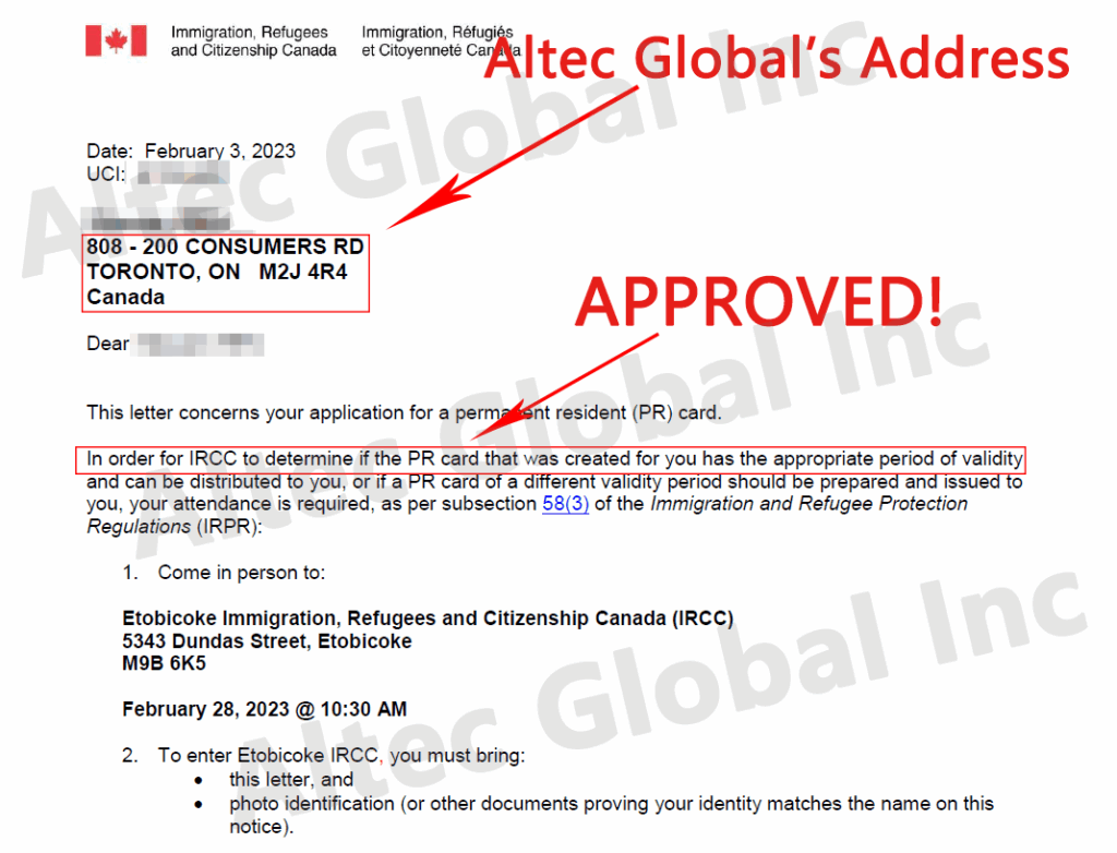 A PR Card Renewal Application Approved with Altec Assistance in Just 1 Year