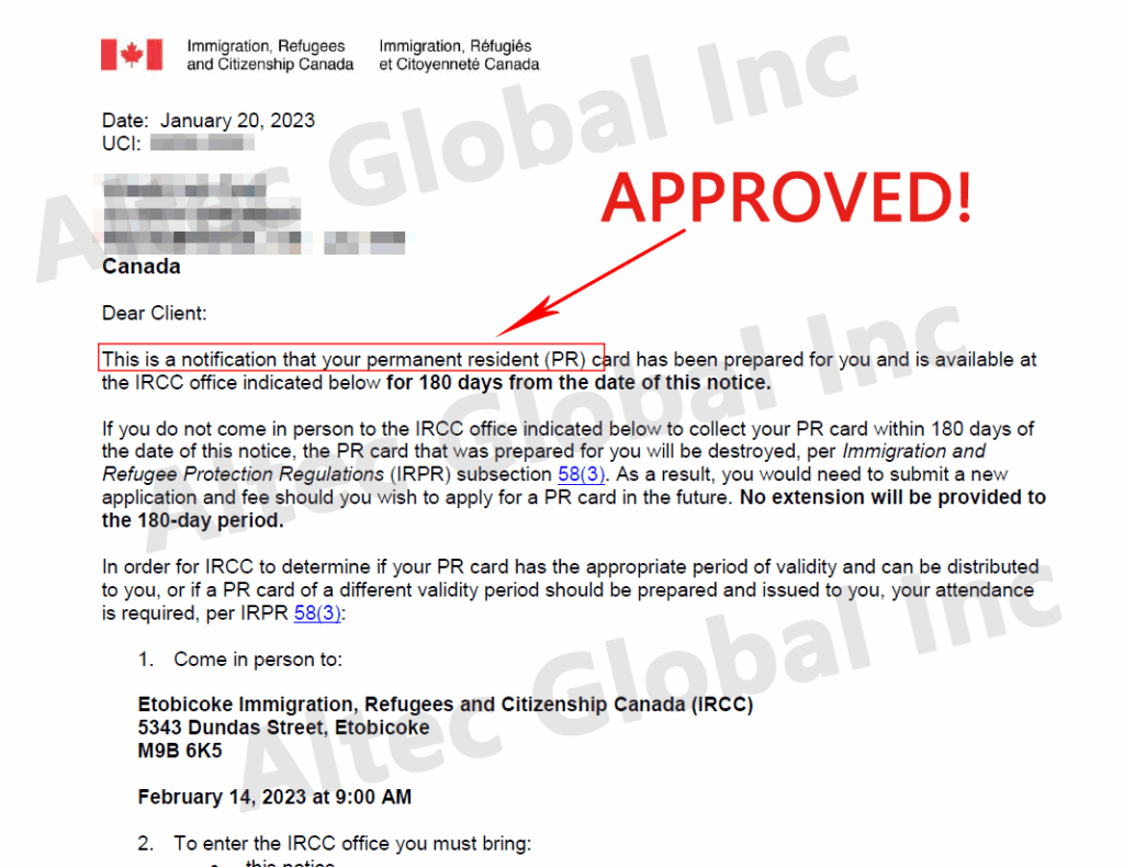 A PR Card Renewal Application Approved with Altec Assistance in Just 9 Months