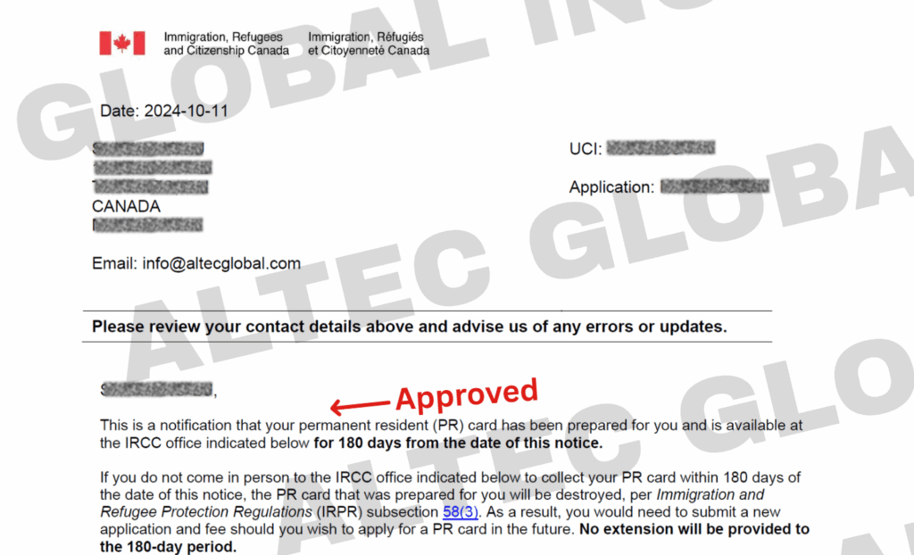 A Spousal Sponsorship Application Approved with Altec Assistance in Just 5 Months 3 加拿大配偶擔保申請在順達移民的協助下只用了5個月成功獲批!