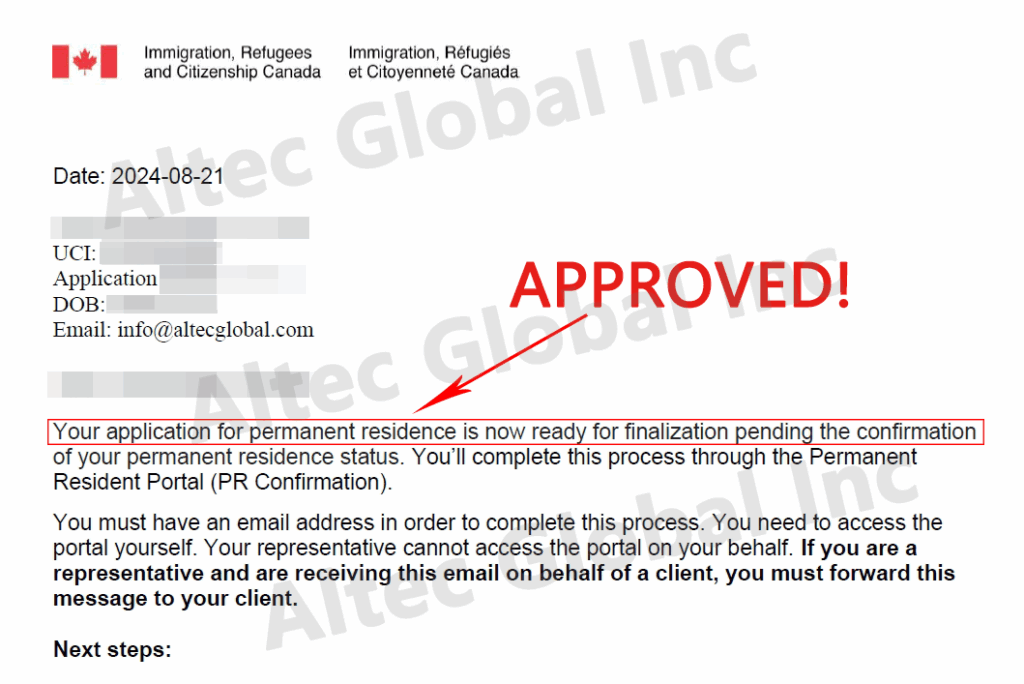 A Spousal Sponsorship Application Approved with Altec Assistance in Just 7 Months! 2 A Spousal Sponsorship Application Approved with Altec Assistance in Just 7 Months