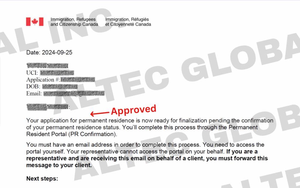 A Visitor Record Application Approved with Altec Assistance in Just 38 Days