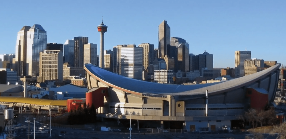 Calgary foreground Pengrowth Saddledome Canada Alberta