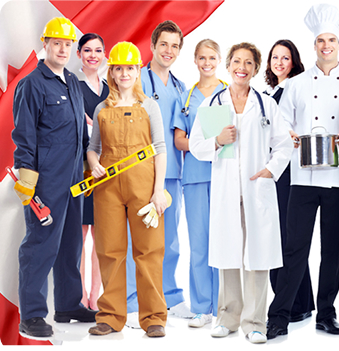 Diverse group of professionals in Canada