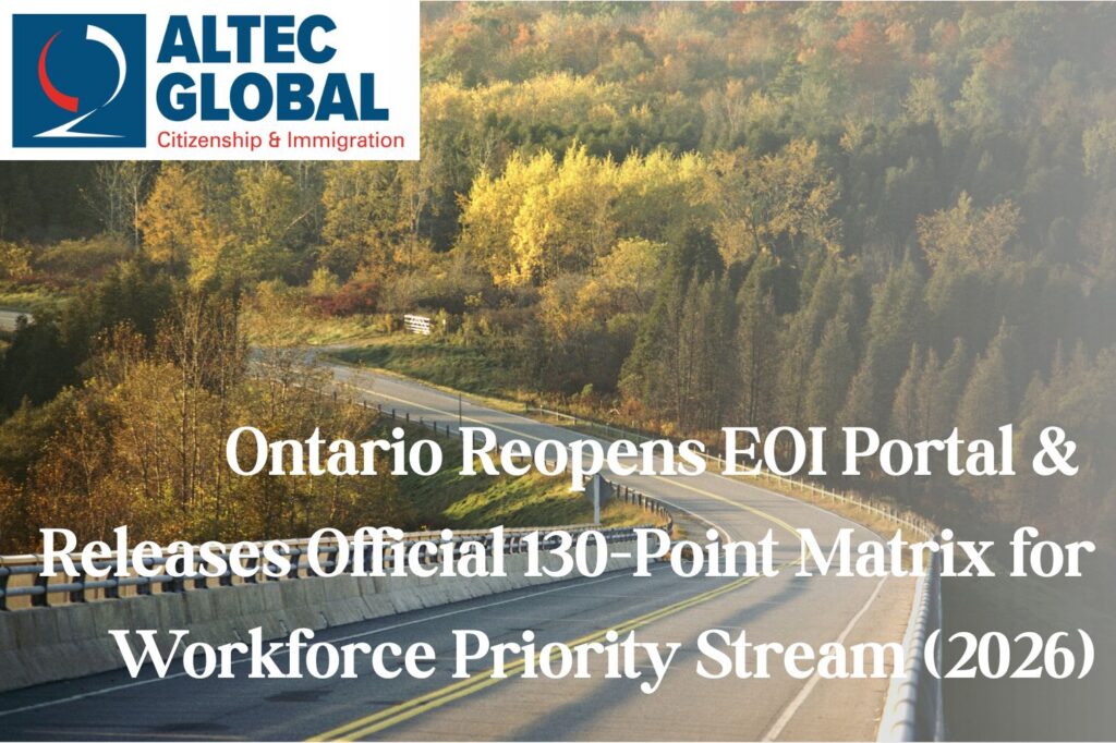 Ontario Reopens EOI Portal & Releases Official 130-Point Matrix for Workforce Priority Stream (2026) 1 Blog Image